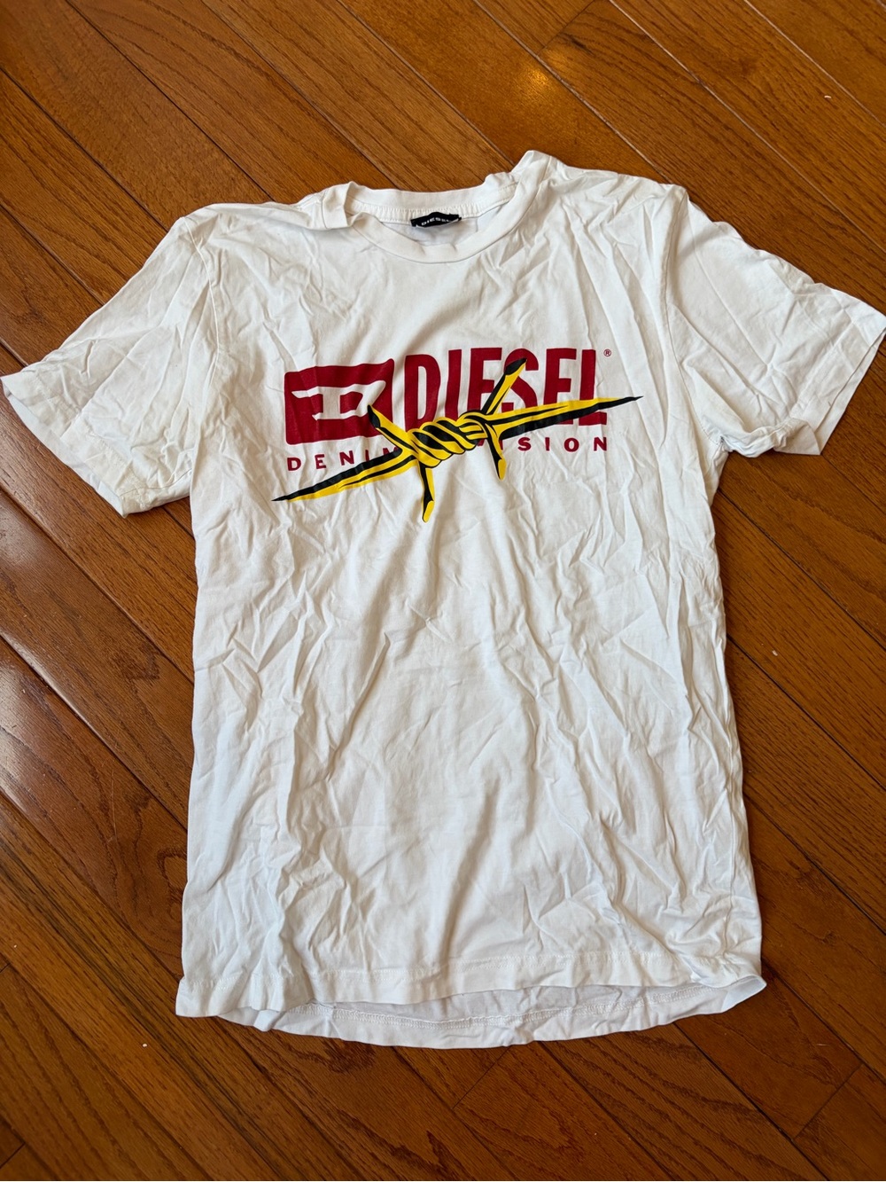 Diesel White Barbed Wire Short-sleeved T-Shirt